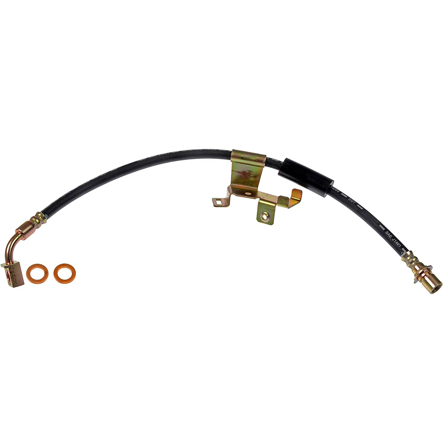 BRAKE HOSE - Brake Hydraulic Hose - Brake Line - Brake Hose - This automotive brake hydraulic hose was precision-engineered to match the fit, function and performance of the original brake hose on specific vehicles and positions to ensure safe, long-lasting durability as part of a complete brake repair. - Cadillac 2020-07, Chevrolet 2020-07, GMC 2020-07 - Dorman H620779 Front Driver Side Brake Hydraulic Hose Compatible with Select Cadillac / Chevrolet / GMC Models - H620779 Front, Driver Side First Stop Series Brake Line, EPDM Rubber