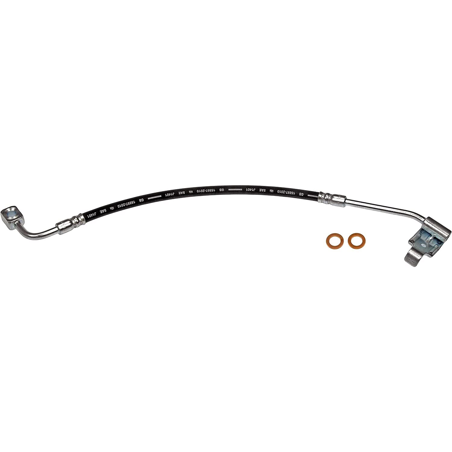 BRAKE HOSE - Brake Hydraulic Hose - Brake Line - Brake Hose - This automotive brake hydraulic hose was precision-engineered to match the fit, function and performance of the original brake hose on specific vehicles and positions to ensure safe, long-lasting durability as part of a complete brake repair. - Jeep Wrangler 2017-07, Jeep Wrangler JK 2018 - Brake Hydraulic Hose - Dorman H620924 Brake Hydraulic Hose Compatible with Select Jeep Models - H620924 Rear, Driver Side First Stop Series Brake Line, EPDM Rubber