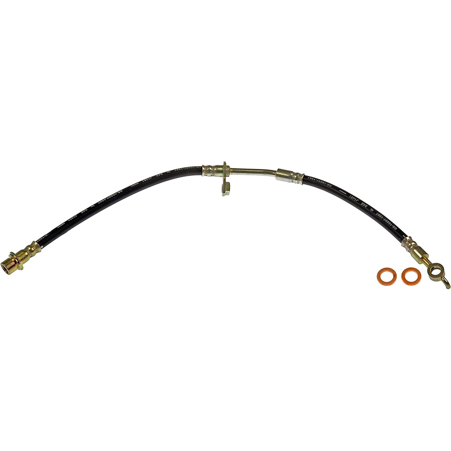 BRAKE HOSE - Brake Hydraulic Hose - Brake Line - Brake Hose - This automotive brake hydraulic hose was precision-engineered to match the fit, function and performance of the original brake hose on specific vehicles and positions to ensure safe, long-lasting durability as part of a complete brake repair. - Scion xD 2014-08, Toyota Prius C 2021-12, Toyota Yaris 2014-07 - Dorman H621060 Front Driver Side Brake Hydraulic Hose Compatible with Select Scion/Toyota Models - H621060 Front, Driver Side First Stop Series Brake Line, EPDM Rubber