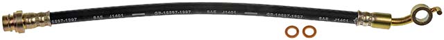 BRAKE HOSE - Brake Hydraulic Hose - Brake Hose - Brake Line - This automotive brake hydraulic hose was precision-engineered to match the fit, function and performance of the original brake hose on specific vehicles and positions to ensure safe, long-lasting durability as part of a complete brake repair. - Volvo 2019-07 - H621221 First Stop Series Brake Line, Metal and Rubber