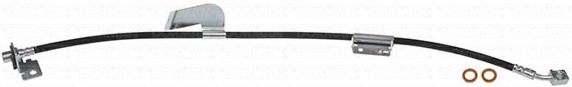 BRAKE HOSE - Brake Hydraulic Hose - Brake Hose - Brake Line - This automotive brake hydraulic hose was precision-engineered to match the fit, function and performance of the original brake hose on specific vehicles and positions to ensure safe, long-lasting durability as part of a complete brake repair. - Chevrolet 2018-03, GMC 2018-03 - DORMAN 32" Flexible Rubber Hydraulic Brake Hose for Chevrolet - Dorman H621679 Front Driver Side Brake Hydraulic Hose Compatible with Select Chevrolet / GMC Models - H621679 Front, Driver Side First Stop Series Brake Line, EPDM Rubber