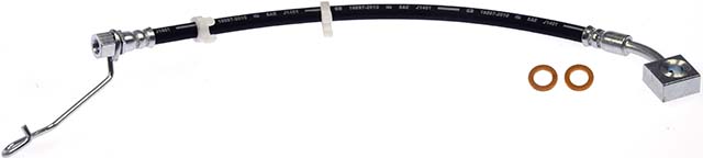 BRAKE HOSE - Brake Hydraulic Hose - Brake Hose - Brake Line - This automotive brake hydraulic hose was precision-engineered to match the fit, function and performance of the original brake hose on specific vehicles and positions to ensure safe, long-lasting durability as part of a complete brake repair. - Ram 1500 2018-11, Ram 1500 Classic 2023-21, Ram 1500 Classic 2019, Ram Ram Pickup 2014 - Dorman H621752 Rear Driver Side Brake Hydraulic Hose Compatible with Select Ram Models - H621752 Rear, Driver Side Brake Line