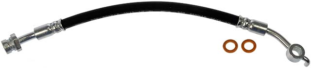 BRAKE HOSE - Brake Hydraulic Hose - Brake Line - Brake Hose - This automotive brake hydraulic hose was precision-engineered to match the fit, function and performance of the original brake hose on specific vehicles and positions to ensure safe, long-lasting durability as part of a complete brake repair. - Hyundai Elantra 2016-11, Hyundai Elantra Coupe 2014-13 - Dorman H621784 Rear Driver Side Brake Hydraulic Hose Compatible with Select Hyundai Models - H621784 Rear, Driver Side First Stop Series Brake Line, Metal and Rubber