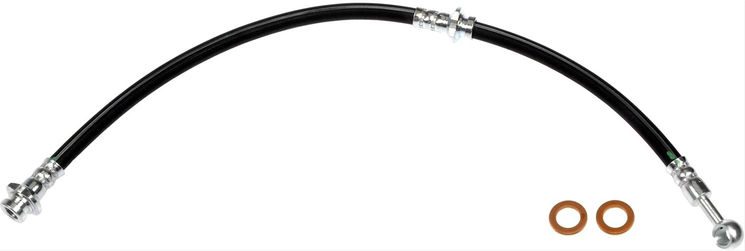 Brake Hose - Brake Hydraulic Hose - Brake Line - This automotive brake hydraulic hose was precision-engineered to match the fit, function and performance of the original brake hose on specific vehicles and positions to ensure safe, long-lasting durability as part of a complete brake repair. - Nissan Altima 2018-12 - H621903 Front, Passenger Side First Stop Series Brake Line, EPDM Rubber