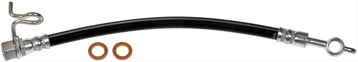 Brake Hose - Brake Hydraulic Hose - Brake Line - This automotive brake hydraulic hose was precision-engineered to match the fit, function and performance of the original brake hose on specific vehicles and positions to ensure safe, long-lasting durability as part of a complete brake repair. - Ford F-150 2014-12, Ford Lobo 2014-13, Lincoln Mark LT 2014-13 - Dorman H621913 Rear Passenger Side Brake Hydraulic Hose Compatible with Select Ford / Lincoln Models - H621913 Rear, Passenger Side First Stop Series Brake Line, EPDM Rubber