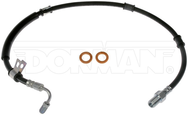 Brake Hose - Brake Hydraulic Hose - Brake Line - This automotive brake hydraulic hose was precision-engineered to match the fit, function and performance of the original brake hose on specific vehicles and positions to ensure safe, long-lasting durability as part of a complete brake repair. - Ford 2008-04, IC 2009-00, IC Corporation 2009-02, International 2009-00 - DORMAN 33.47" Flexible Rubber Hydraulic Brake Hose for Ford - Dorman H621951 Brake Hydraulic Hose Compatible with Select Models - H621951 Front, Driver and Passenger Side First Stop Series Brake Line, EPDM Rubber
