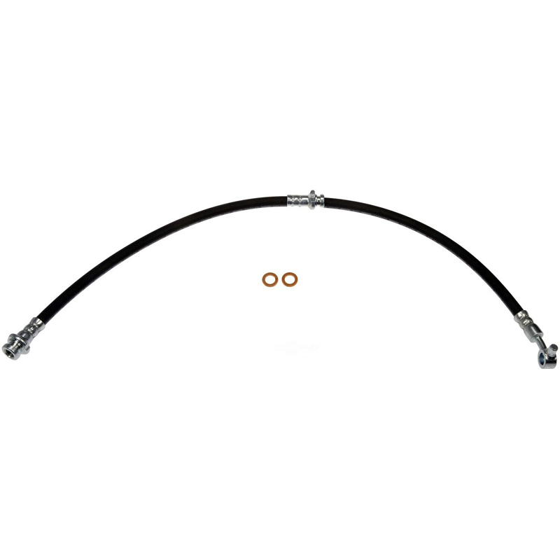Brake Hose - Brake Hydraulic Hose - Brake Line - This automotive brake hydraulic hose was precision-engineered to match the fit, function and performance of the original brake hose on specific vehicles and positions to ensure safe, long-lasting durability as part of a complete brake repair. - Chevrolet City Express 2018-15, Nissan Leaf 2018-11, Nissan NV200 2020-13, Nissan Sentra 2019-14 - H621968 Front, Passenger Side First Stop Series Brake Line