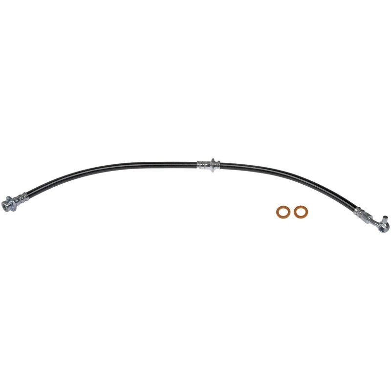 Brake Hose - Brake Hydraulic Hose - Brake Line - This automotive brake hydraulic hose was precision-engineered to match the fit, function and performance of the original brake hose on specific vehicles and positions to ensure safe, long-lasting durability as part of a complete brake repair. - Chevrolet City Express 2018-15, Nissan Leaf 2018-11, Nissan NV200 2020-13, Nissan Sentra 2019-14 - Brake Hydraulic Hose - H621969 Front, Driver Side First Stop Series Brake Line