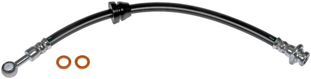 Brake Hose - Brake Hydraulic Hose - Brake Line - This automotive brake hydraulic hose was precision-engineered to match the fit, function and performance of the original brake hose on specific vehicles and positions to ensure safe, long-lasting durability as part of a complete brake repair. - Chevrolet Beat 2021-18, Chevrolet Spark 2015-10, Chevrolet Spark EV 2016-14 - H622034 Front, Driver or Passenger Side First Stop Series Brake Line, Metal and Rubber