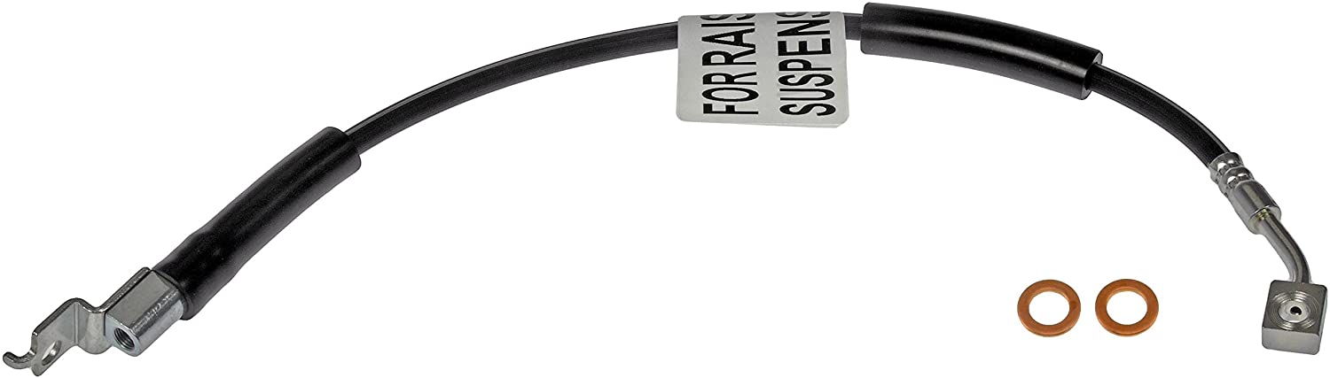 Brake Hose - Brake Hydraulic Hose - Brake Line - This automotive brake hydraulic hose was precision-engineered to match the fit, function and performance of the original brake hose on specific vehicles and positions to ensure safe, long-lasting durability as part of a complete brake repair. - Jeep Cherokee 2001-90, Jeep Grand Cherokee 1998-93, Jeep Wagoneer 1990, Jeep Wrangler 2006-97 - Brake Hydraulic Hose - Dorman H622065 Front Passenger Side Brake Hydraulic Hose Compatible with Select Jeep Models - H622065 Front, Passenger Side First Stop Series Brake Line, Rubber and Steel