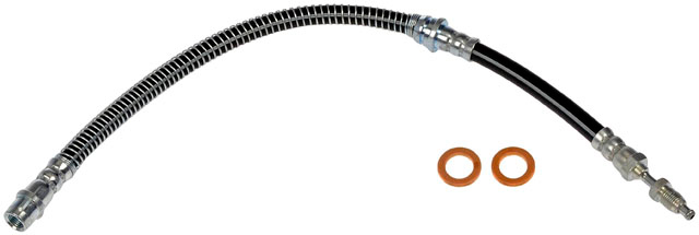 Brake Hose - Brake Hydraulic Hose - Brake Line - This automotive brake hydraulic hose was precision-engineered to match the fit, function and performance of the original brake hose on specific vehicles and positions to ensure safe, long-lasting durability as part of a complete brake repair. - Porsche Panamera 2013-10 - H622203 Front, Driver and Passenger Side First Stop Series Brake Line, Metal and Rubber