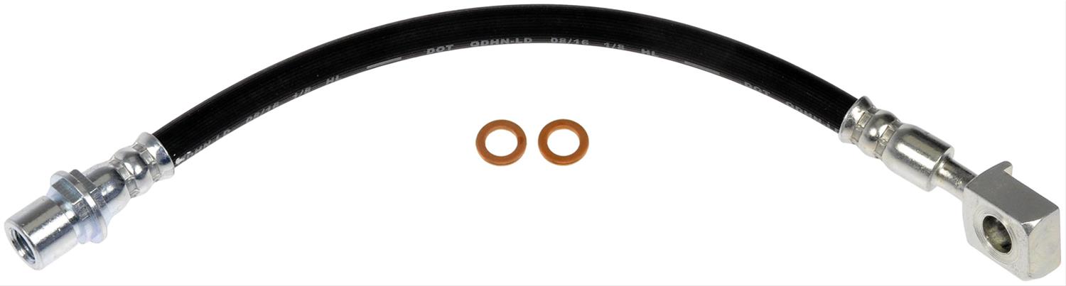 Brake Hose - Brake Hydraulic Hose - Brake Line - This automotive brake hydraulic hose was precision-engineered to match the fit, function and performance of the original brake hose on specific vehicles and positions to ensure safe, long-lasting durability as part of a complete brake repair. - Cadillac 2018-15, Chevrolet 2018-14, GMC 2018-15 - H622331 First Stop Series Brake Line, EPDM Rubber