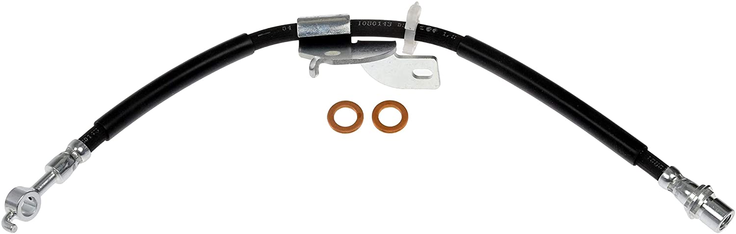 Brake Hose - Brake Hydraulic Hose - Brake Line - This automotive brake hydraulic hose was precision-engineered to match the fit, function and performance of the original brake hose on specific vehicles and positions to ensure safe, long-lasting durability as part of a complete brake repair. - Ford F-150 2020-15, Ford Lobo 2019-15 - Dorman H622472 Front Passenger Side Brake Hydraulic Hose Compatible with Select Ford Models - H622472 Front, Passenger Side First Stop Series Brake Line, EPDM Rubber