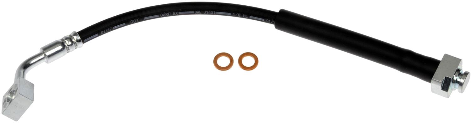 Brake Hose - Brake Hydraulic Hose - Brake Line - This automotive brake hydraulic hose was precision-engineered to match the fit, function and performance of the original brake hose on specific vehicles and positions to ensure safe, long-lasting durability as part of a complete brake repair. - Ford Explorer 2019-16, Ford Police Interceptor Utility 2019-15 - H622515 Front, Driver Side First Stop Series Brake Line, EPDM Rubber