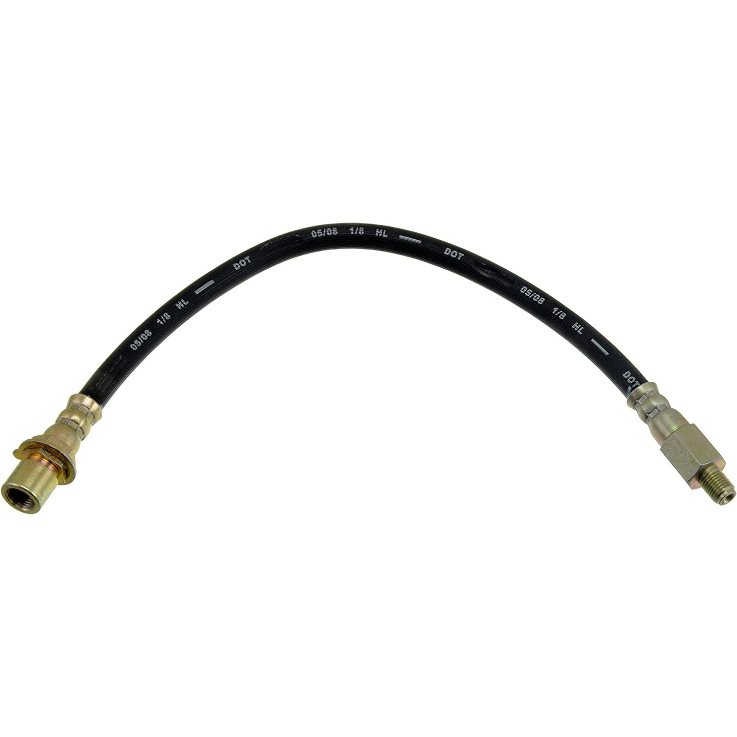 BRAKE HOSE - Brake Hydraulic Hose - Brake Line - Brake Hose - This automotive brake hydraulic hose was precision-engineered to match the fit, function and performance of the original brake hose on specific vehicles and positions to ensure safe, long-lasting durability as part of a complete brake repair. - Ford 1973-67, Mercury 1973-67 - Brake Hydraulic Hose - Dorman H64843 Brake Hydraulic Hose Compatible with Select Ford/Mercury Models, Black, 1 Count (Pack of 2) - H64843 Front, Driver or Passenger Side First Stop Series Brake Line, Metal and Rubber