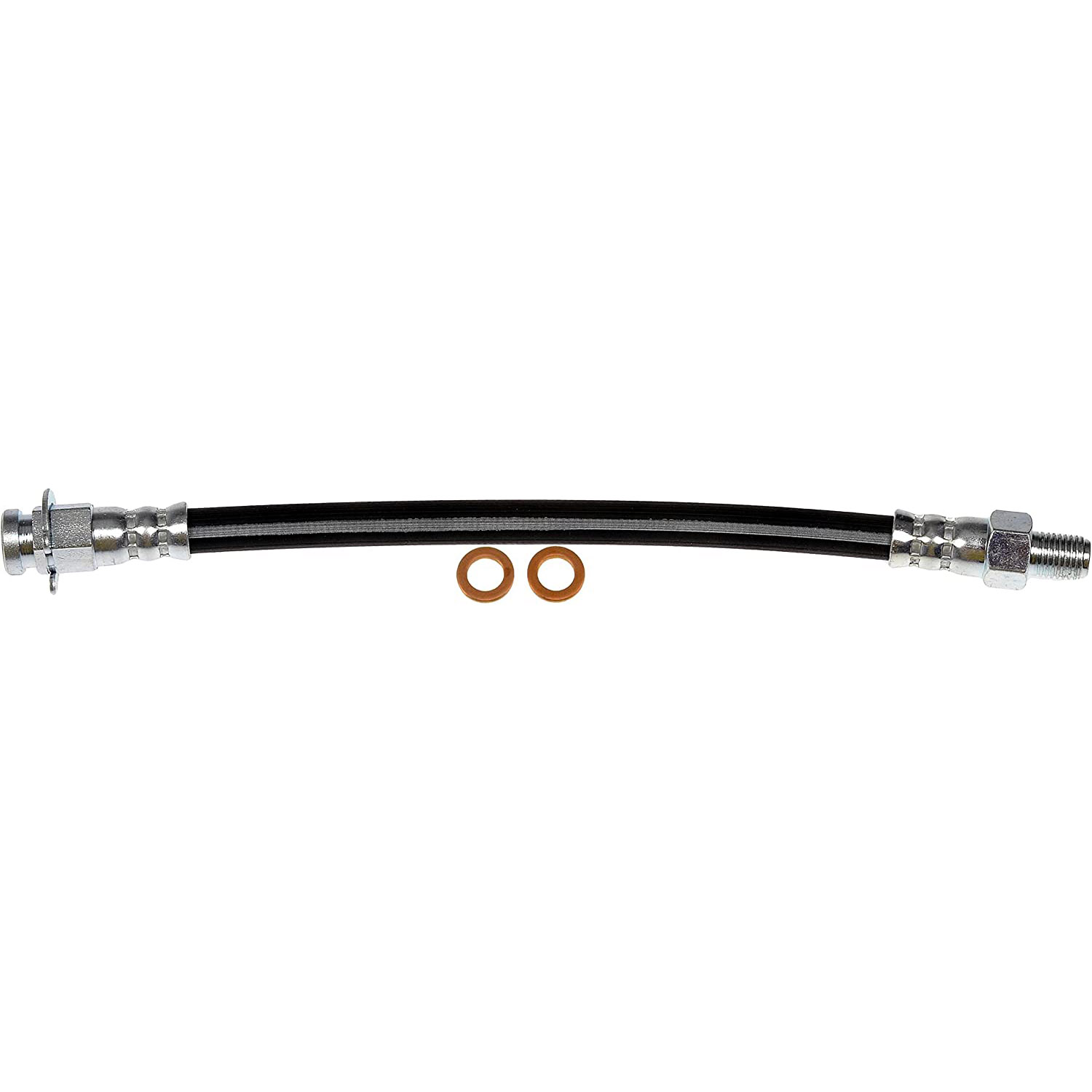 BRAKE HOSE - Brake Hydraulic Hose - Brake Line - Brake Hose - This automotive brake hydraulic hose was precision-engineered to match the fit, function and performance of the original brake hose on specific vehicles and positions to ensure safe, long-lasting durability as part of a complete brake repair. - Chevrolet Corvette 1982-63 - Dorman H86433 Brake Hydraulic Hose Compatible with Select Chevrolet Models, Black, 1 Count (Pack of 1) - H86433 Rear, Driver and Passenger Side First Stop Series Brake Line, Metal and Rubber