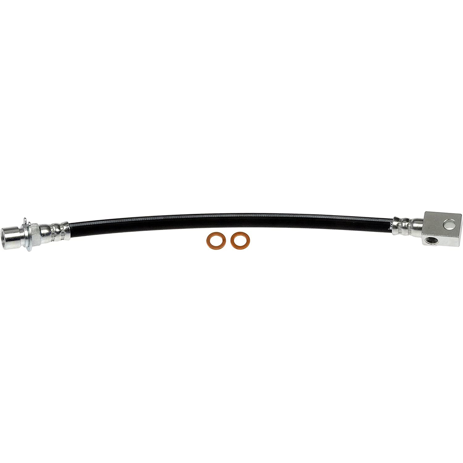 BRAKE HOSE - Brake Hydraulic Hose - Brake Hose - Brake Line - This automotive brake hydraulic hose was precision-engineered to match the fit, function and performance of the original brake hose on specific vehicles and positions to ensure safe, long-lasting durability as part of a complete brake repair. - General Motors 1990-74 - Brake Hydraulic Hose - Dorman H86576 Rear Center Brake Hydraulic Hose Compatible with Select Models - H86576 Rear, Center First Stop Series Brake Line, Metal and Rubber