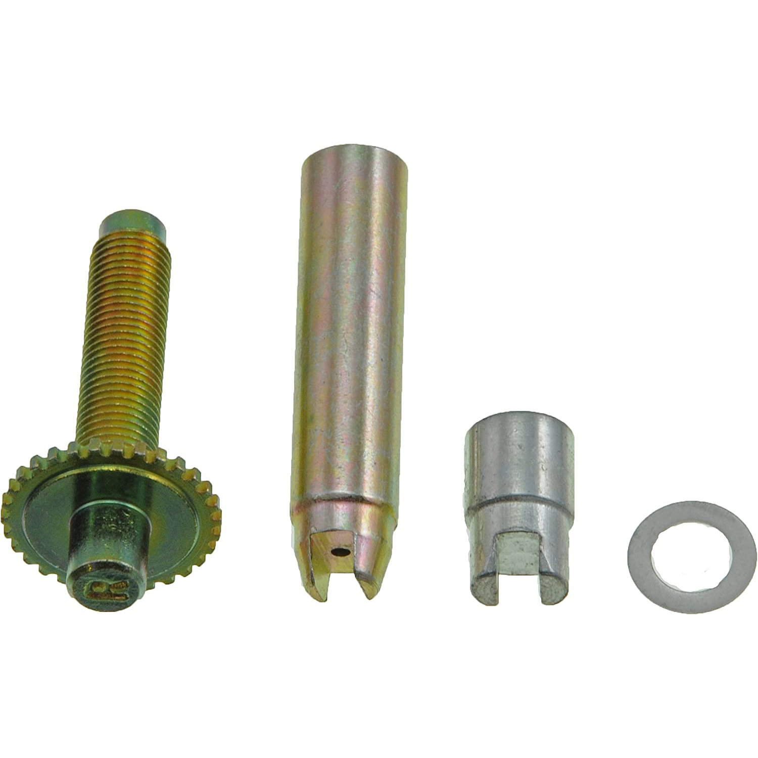 ADJUSTING SCREW ASSY - Drum Brake Adjusting Screw Assembly - Brake Drum Adjusting Screw - Brake Drum Screw - Brake Adjusting Screw - Brake Screw - This drum brake adjusting screw assembly is designed to match the fit and function of the original assembly on specified vehicles, and is engineered for durability and reliable performance. - Chrysler 1999-94, Chrysler 1991-74, General Motors 2002-62 - Dorman HW1545 Drum Brake Adjusting Screw Assembly Compatible with Select Models - Drum Brake Adjusting Screw Assembly - HW1545 Direct Fit Drum Brake Adjusting Screw, Sold Individually