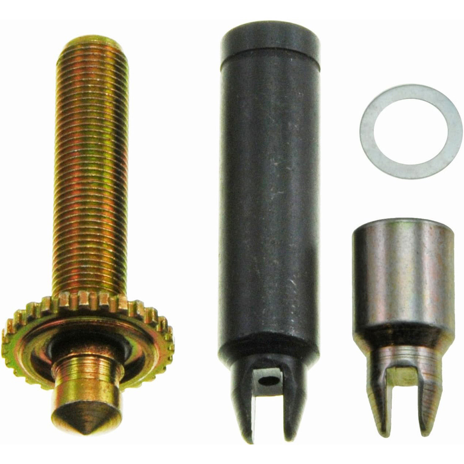 ADJUSTING SCREW ASSY - Drum Brake Adjusting Screw Assembly - Brake Adjusting Screw - Brake Screw - Brake Drum Adjusting Screw - Brake Drum Screw - This drum brake adjusting screw assembly is designed to match the fit and function of the original assembly on specified vehicles, and is engineered for durability and reliable performance. - Chevrolet 2002-74, Dodge 1999-94, GMC 2002-74 - Dorman HW1551 Rear Passenger Side Drum Brake Adjusting Screw Assembly Compatible with Select Chevrolet / Dodge / GMC Models - Drum Brake Adjusting Screw Assembly - HW1551 Direct Fit Drum Brake Adjusting Screw, Sold Individually