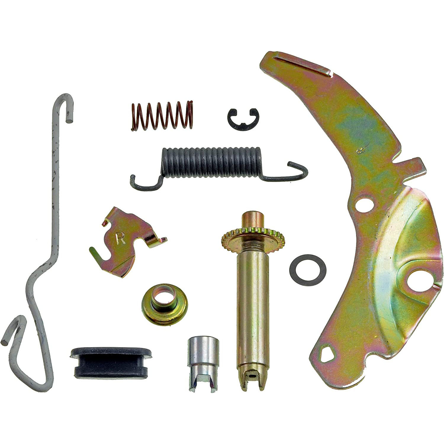 DORMAN HW2587 - Dorman HW2587 Rear Passenger Side Drum Brake Self-Adjuster Repair Kit Compatible with Select Cadillac / Chevrolet / GMC Models - Drum Brake Self Adjuster Repair Kit - HW2587 Direct Fit Drum Brake Self Adjuster Cable, Kit - SELF-ADJ REPAIR KIT - Drum Brake Self Adjuster Repair Kit - Self Adjuster Repair Kit - This drum brake self-adjuster repair kit is designed to match the original hardware required to repair the self-adjuster mechanism on specified vehicles. Made of quality components, this kit is engineered for reliable performance and durability. - Cadillac 1999, Cadillac 1996-90, Chevrolet 2002-76, GMC 2002-76