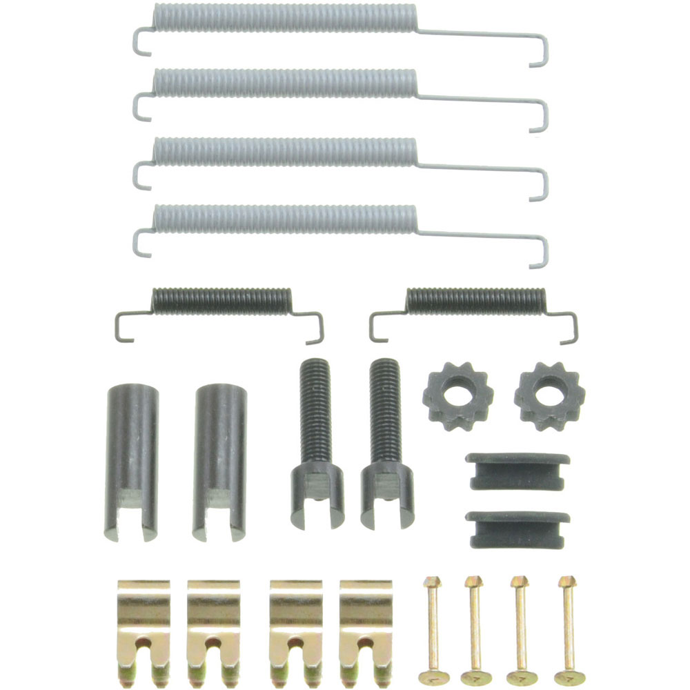 DORMAN HW7329 - Dorman HW7329 Rear Parking Brake Hardware Kit Compatible with Select Models - Drum Brk Hdw Kit - Parking Brake Hardware Kit - Emergency Brake Hardware Kit - This parking brake hardware kit is designed to match the original hardware required to repair the parking brake on specified vehicles. Made of quality components, this kit is engineered for reliable performance and durability. - Chrysler 2009-07, Dodge 2010-02, Ford 2017-13, Ford 2007-04, Ram 2018-11 - HW7329 First Stop Series Brake Hardware Kit - Direct Fit, Kit - Parking Brake Hardware Kit