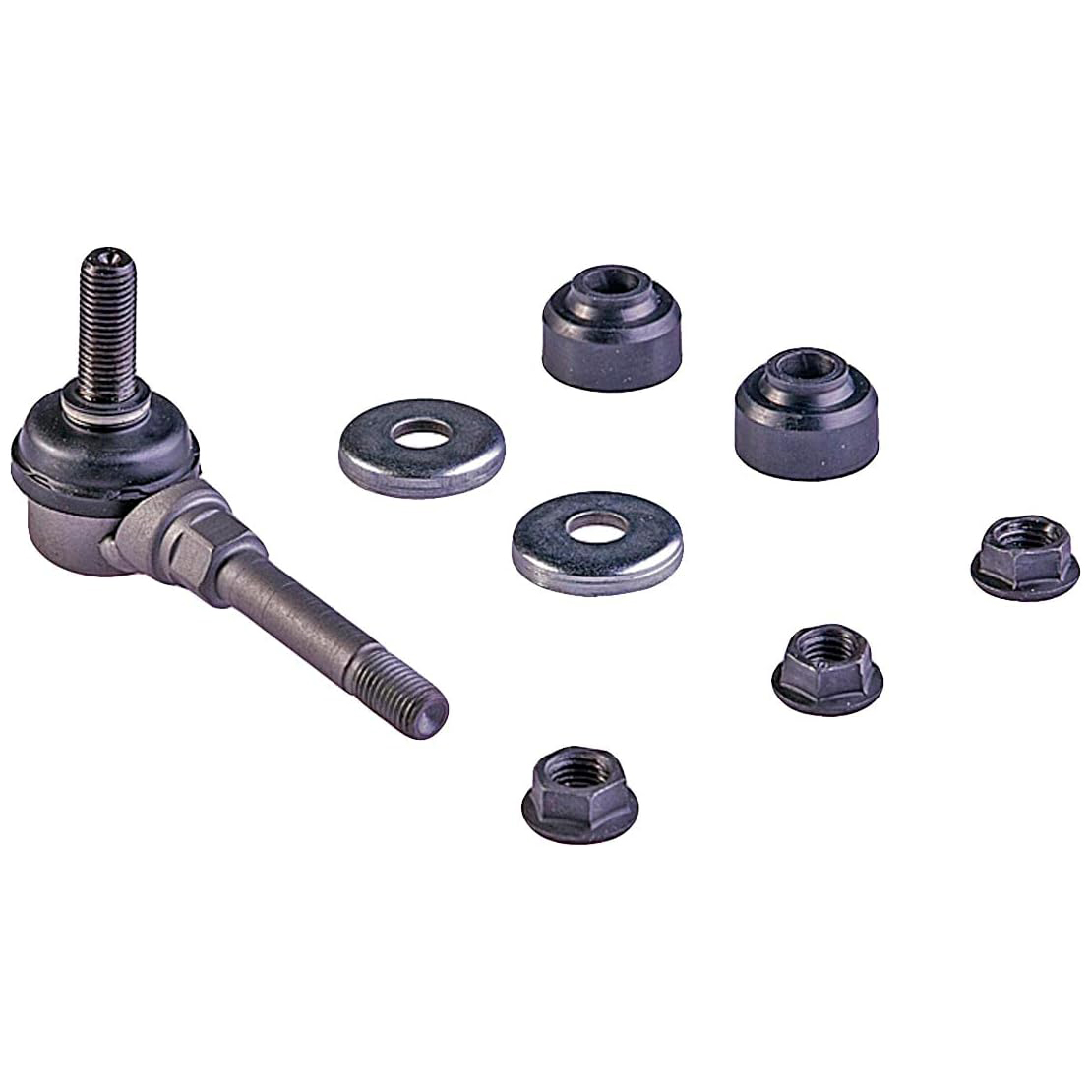 SK8643XL Front, Driver and Passenger Side Sway Bar Link, Premium Chassis Series - Stabilizer Bar Link Kit - Stabilizer Bar Link Kit - This extended life stabilizer bar end link kit is built for smooth performance and superior durability. Featuring a hardened stud, highly polished ball, a maintenance-free polymer bearing, I.C.E. synthetic grease and premium corrosion resistance.