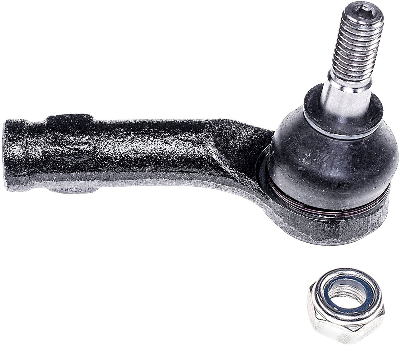 Dorman TO21002XL Front Passenger Side Outer Steering Tie Rod End Compatible with Select Ford Models - Tie Rod - Steering Tie Rod End - This extended life tie rod end is built for smooth performance and superior durability. Featuring a hardened stud, highly polished ball, a maintenance-free polymer bearing, I.C.E. synthetic grease and premium corrosion resistance. - TO21002XL Front, Passenger Side, Outer Tie Rod End, Premium Chassis Series