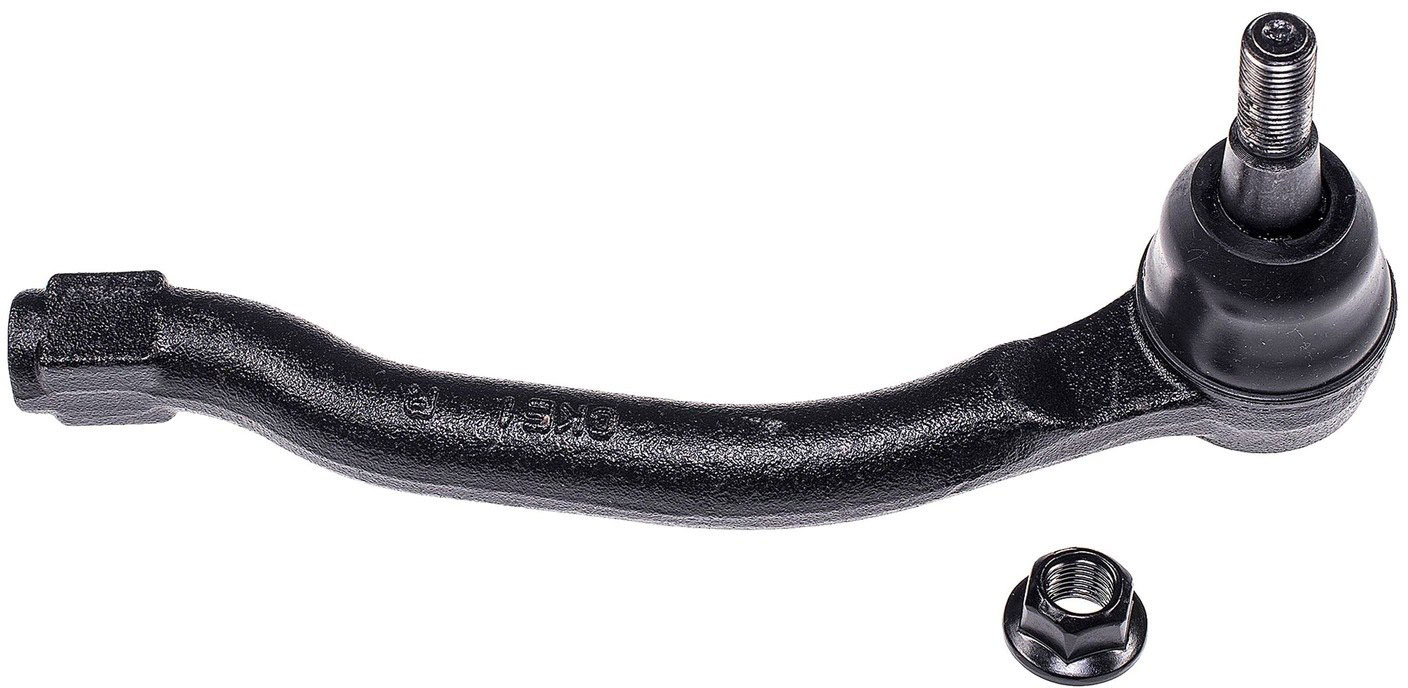 Dorman TO69062XL Front Passenger Side Outer Steering Tie Rod End Compatible with Select Nissan Models - Tie Rod - Steering Tie Rod End - This extended life tie rod end is built for smooth performance and superior durability. Featuring a hardened stud, highly polished ball, a maintenance-free polymer bearing, I.C.E. synthetic grease and premium corrosion resistance. - TO69062XL Front, Passenger Side, Outer Tie Rod End, Premium Chassis Series