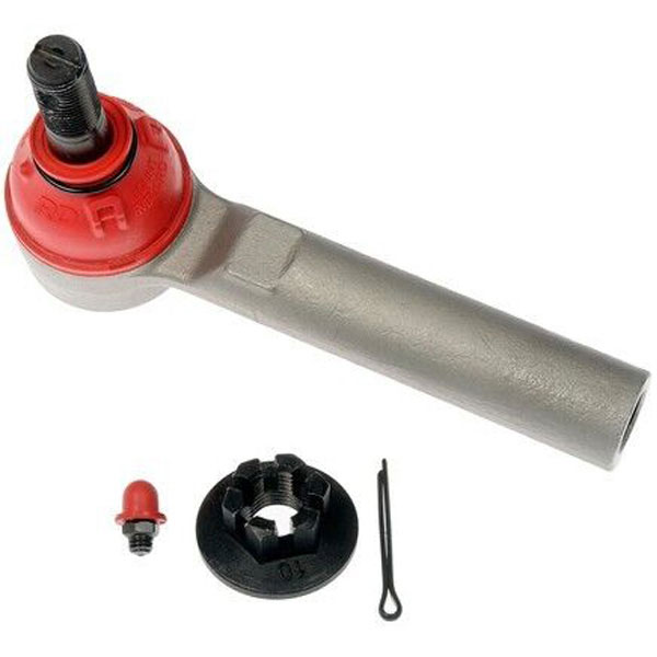 Tie Rod - Steering Tie Rod End - This rugged duty tie rod end is built for maximum load absorption and durability. Featuring a hardened ball stud with a highly polished ball, a serviceable integrated bearing, I.C.E. synthetic grease and premium corrosion resistance. - TO90395RD Front, Driver or Passenger Side, Outer Tie Rod End, Premium Chassis Series