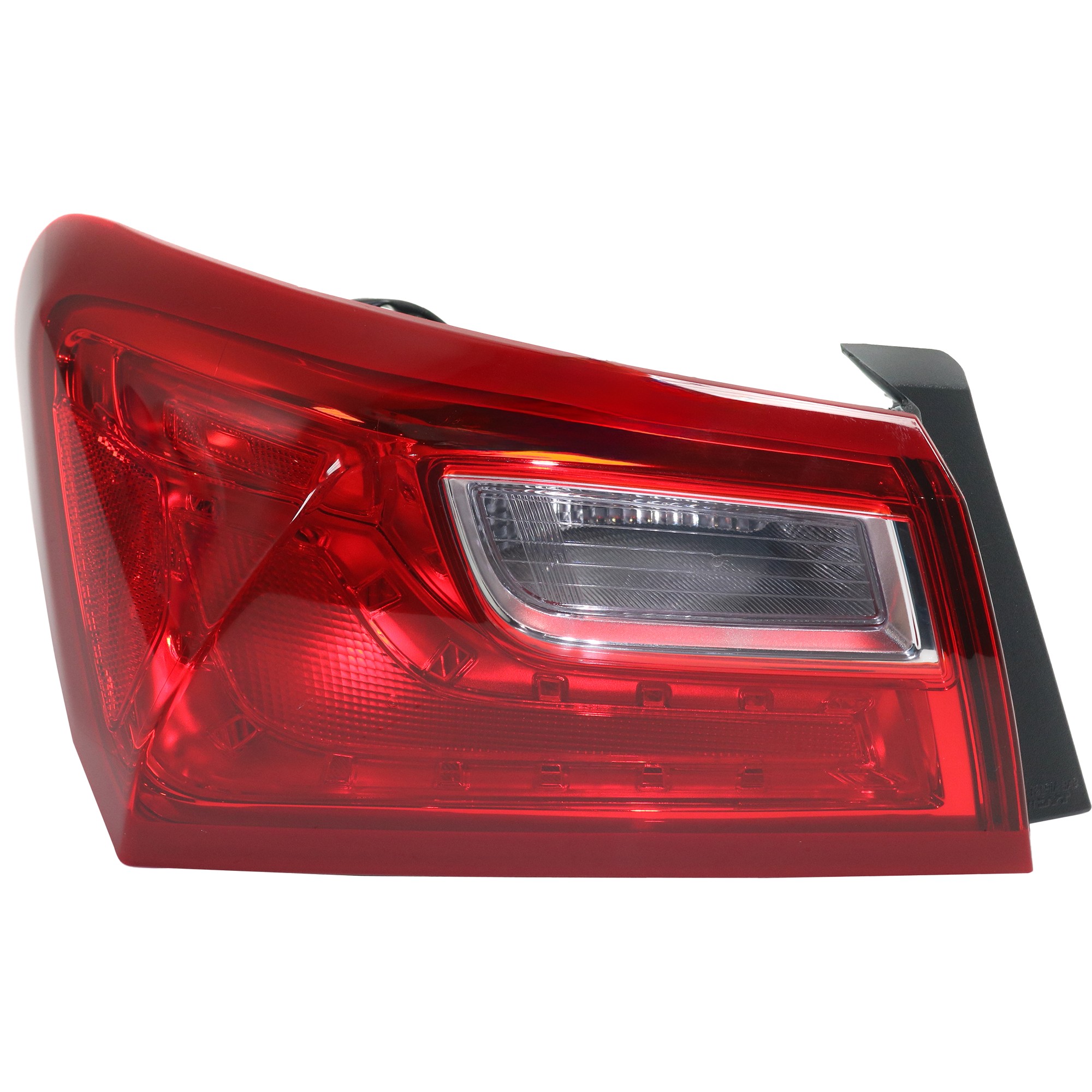 Replacement® 2016-2023 Chevrolet Malibu - Driver Side, Outer Tail Light, with Bulb, Halogen, Clear and Red Lens, CAPA CERTIFIED RC73010022Q