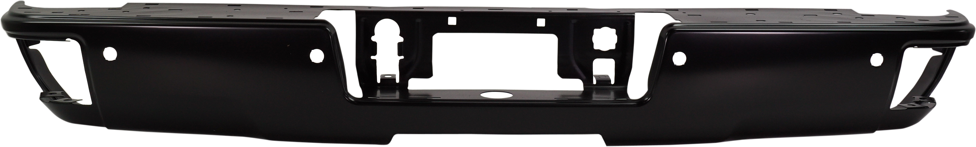 Replacement® 2015 Chevrolet Silverado 1500 LT - Step Bumper, For Models With Parking Aid Sensor, Powdercoated Black, Face Bar Only; With pad provision, Without mounting bracket(s) RC82560007