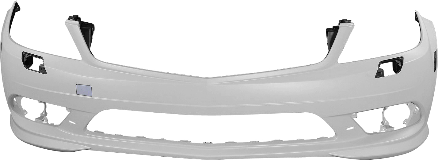 Replacement® Front Primed Bumper Cover, Without Sensor Holes, With Headlight Washer Holes, For Models With AMG Styling Package REPBZ010308P