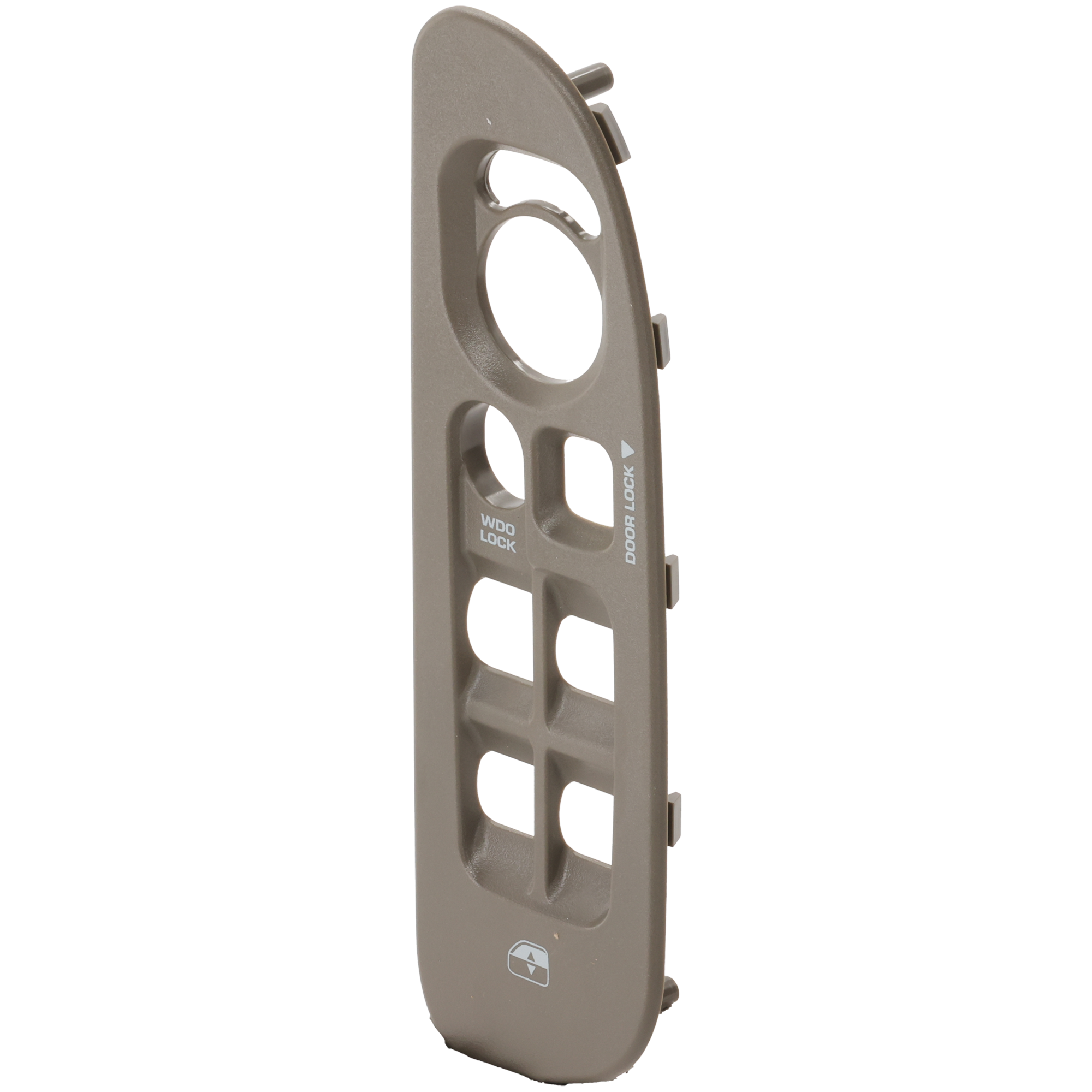 Replacement Window Switch Bezel Taupe, Front, Driver Side, 1-year unlimited-mileage warranty REPD321104