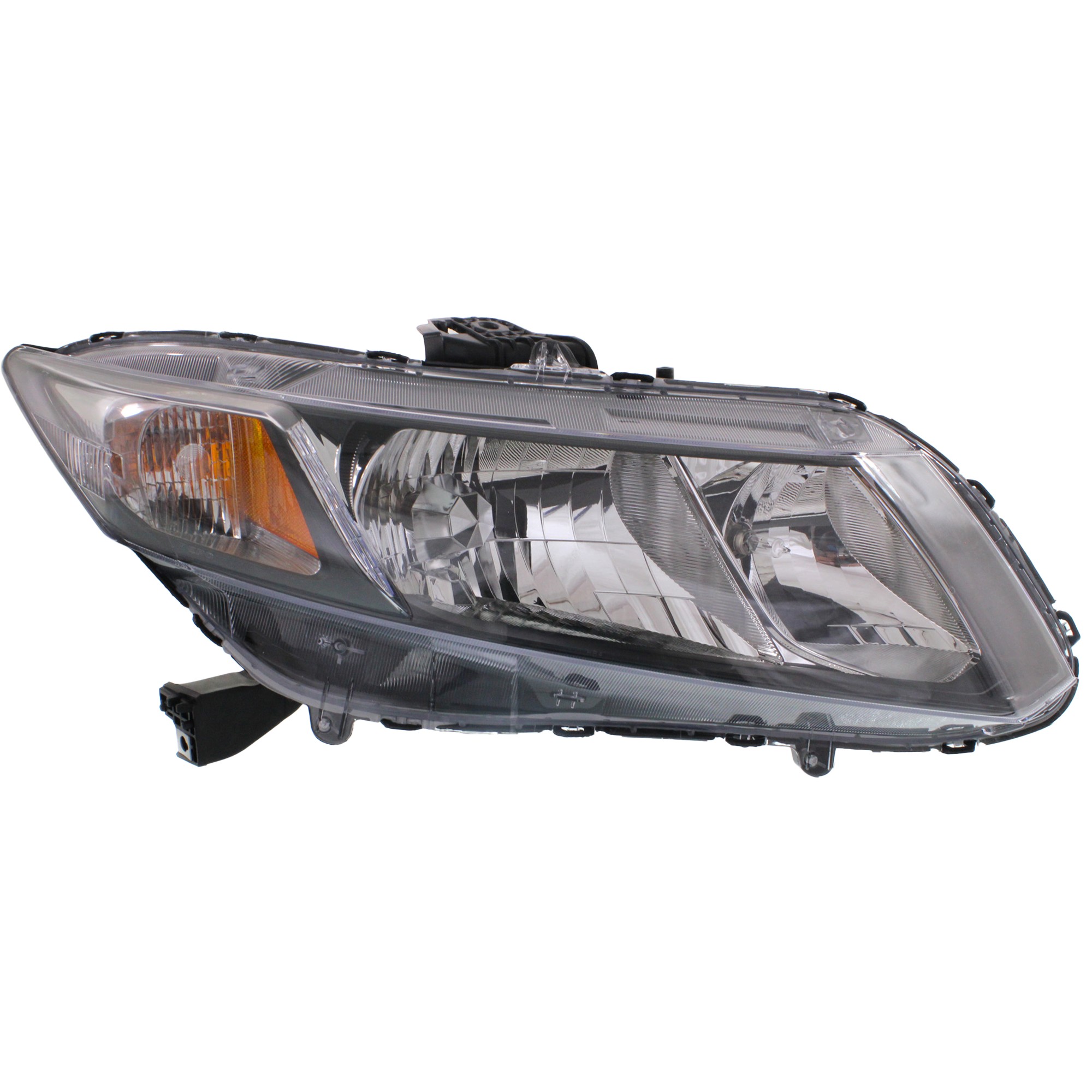 Replacement® 2013-2015 Honda Civic - Passenger Side Headlight, with Bulb, Halogen, Clear Lens REPH100323