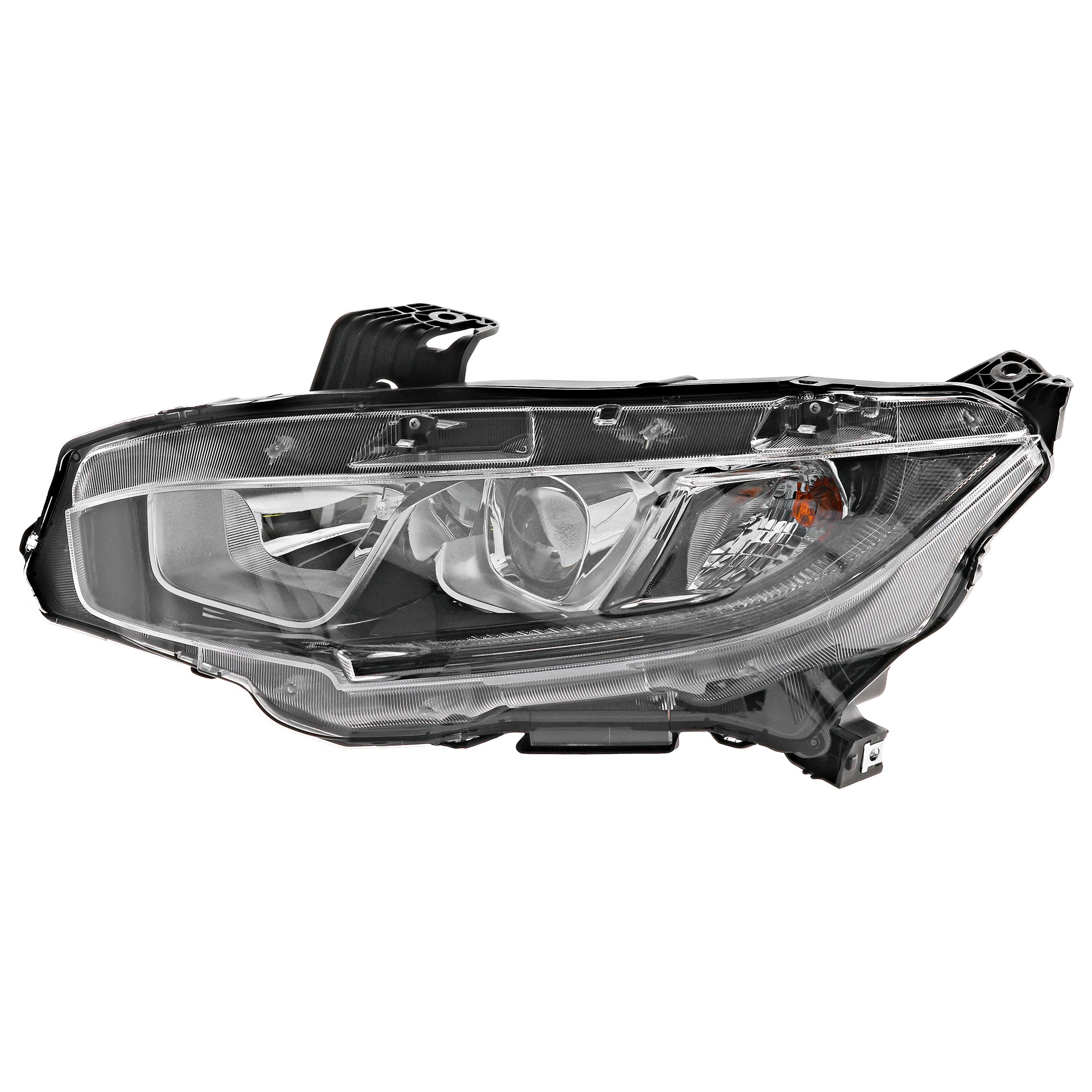 Replacement® 2017 Honda Civic EX - Driver Side Halogen Headlight, With bulb(s), OE Replacement REPH100394