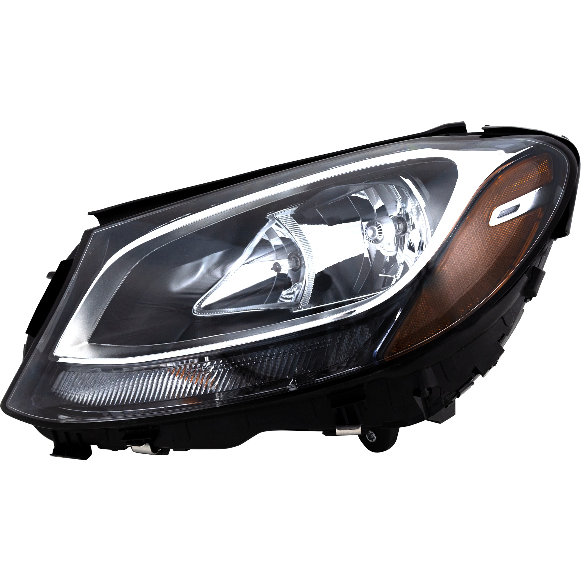 Replacement Driver Side Headlight, With bulb(s), Halogen, 15-16