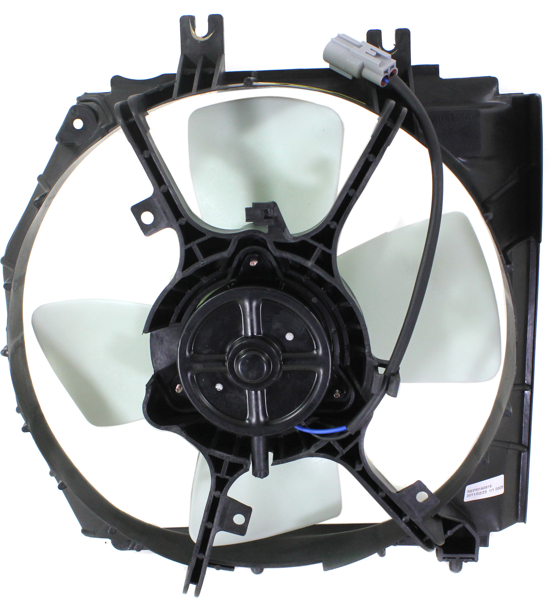 Replacement® 2003 Mazda Protege5 - Radiator Fan 4 Cyl 2.0L, Standard or Automatic Transaxle, For Models Without Turbo, Single fan REPM160916