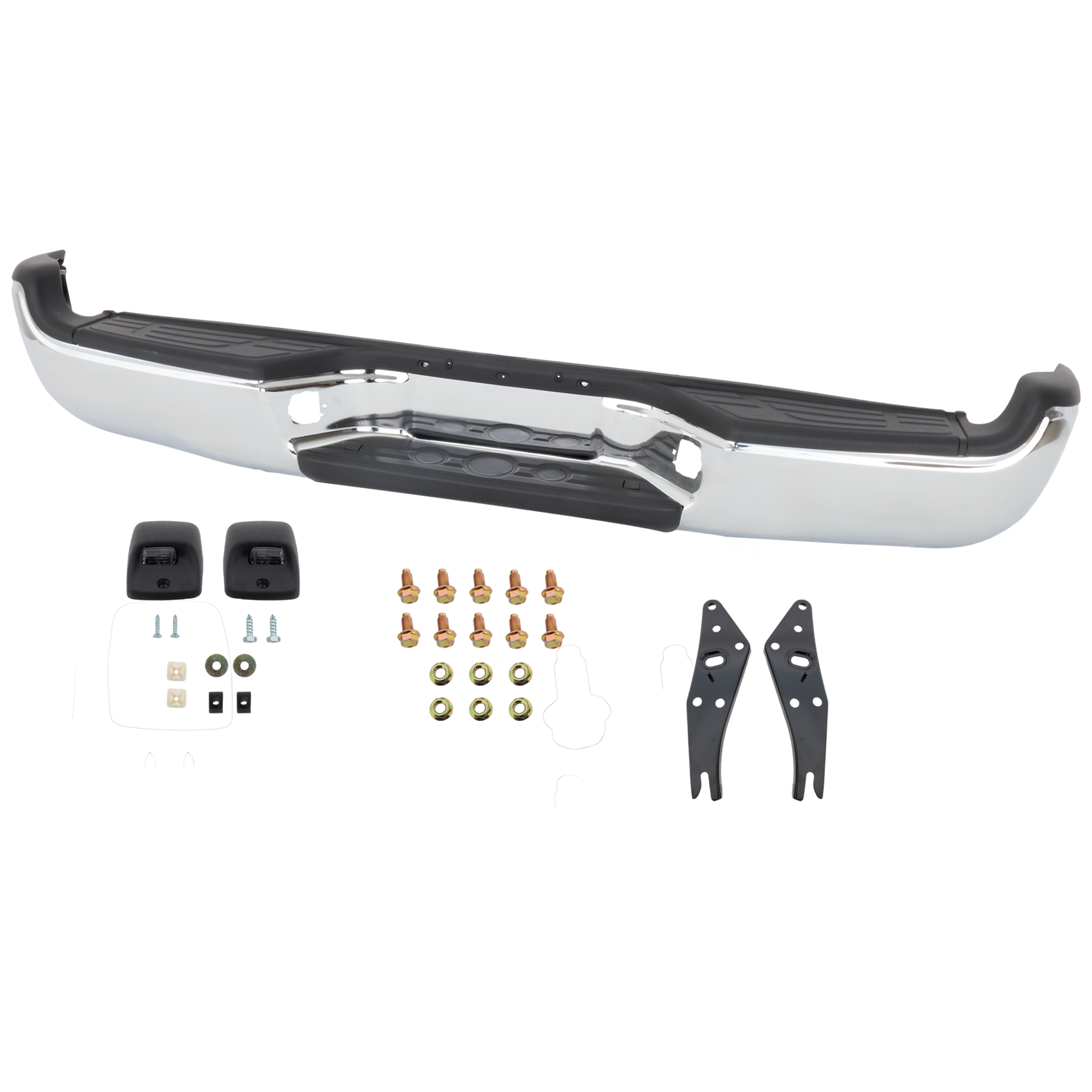 Replacement Step Bumper Steel Chrome, 1-year unlimited-mileage warranty REPT823708