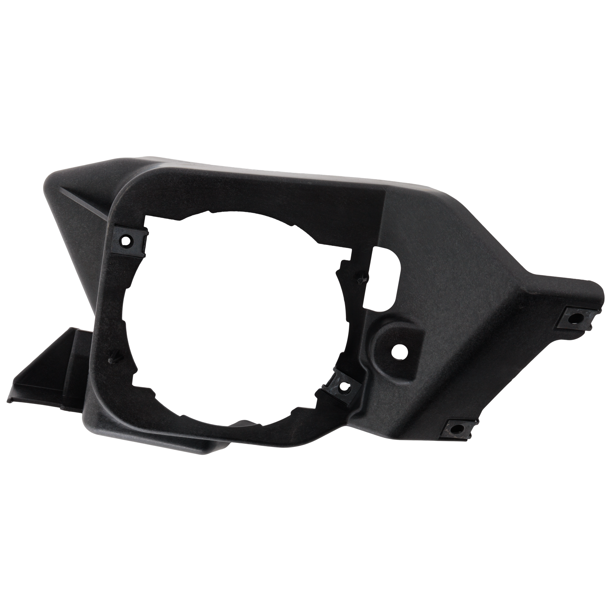Replacement Fog Light Bracket Plastic Textured Black, Front, Driver Side, 1-year unlimited-mileage warranty RH11050002