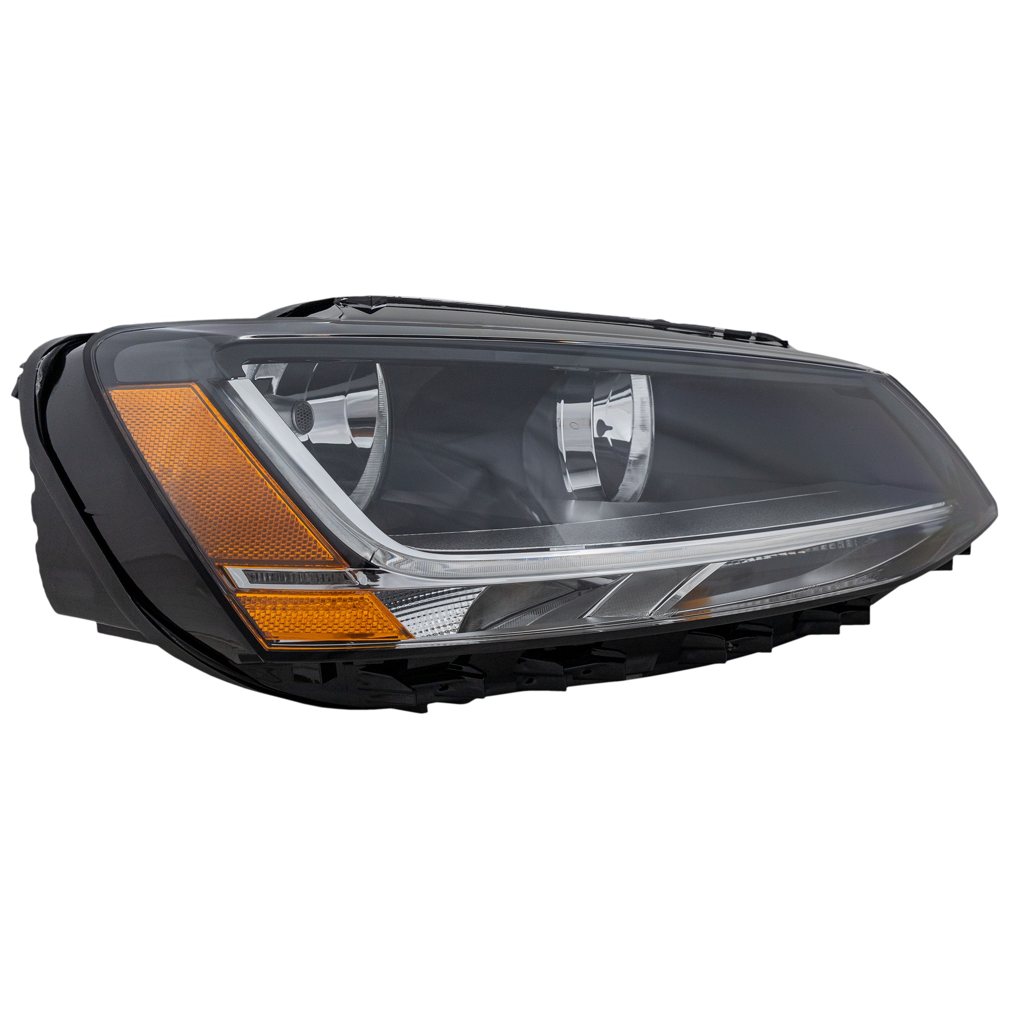 Replacement® 2017-2018 Volkswagen Jetta - Passenger Side Headlight, with Bulb, Halogen, Clear Lens RV10010007