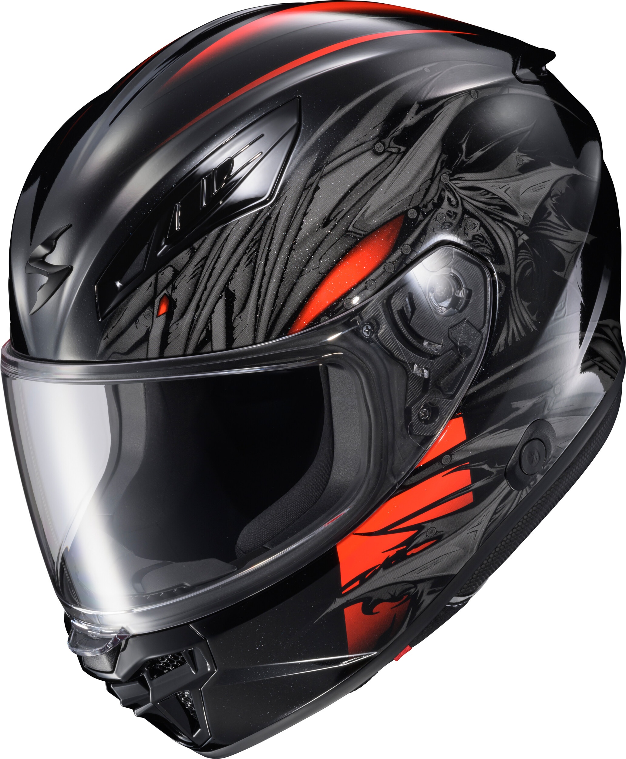 Scorpion Helmet Black and Red EXO-R430 Series, 1 year limited wrranty 43-4243