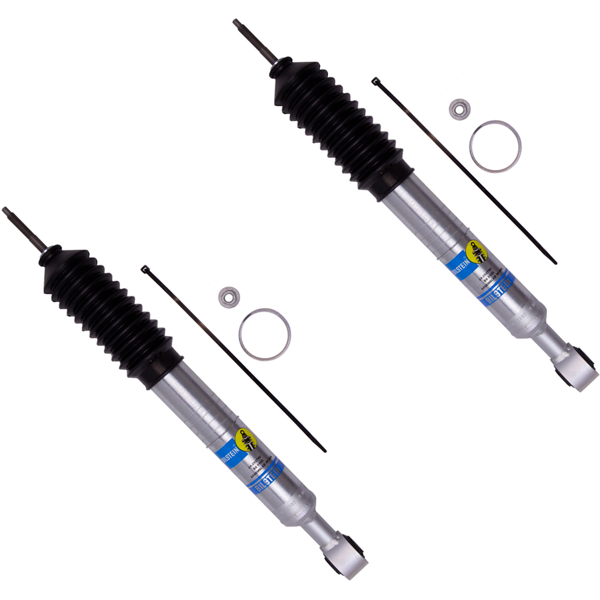 Bilstein Shock Absorber & Strut Assembly Zinc Plated Shock, Front, Driver Passenger Side, Lifetime limited warranty SET-BIL24292702-2