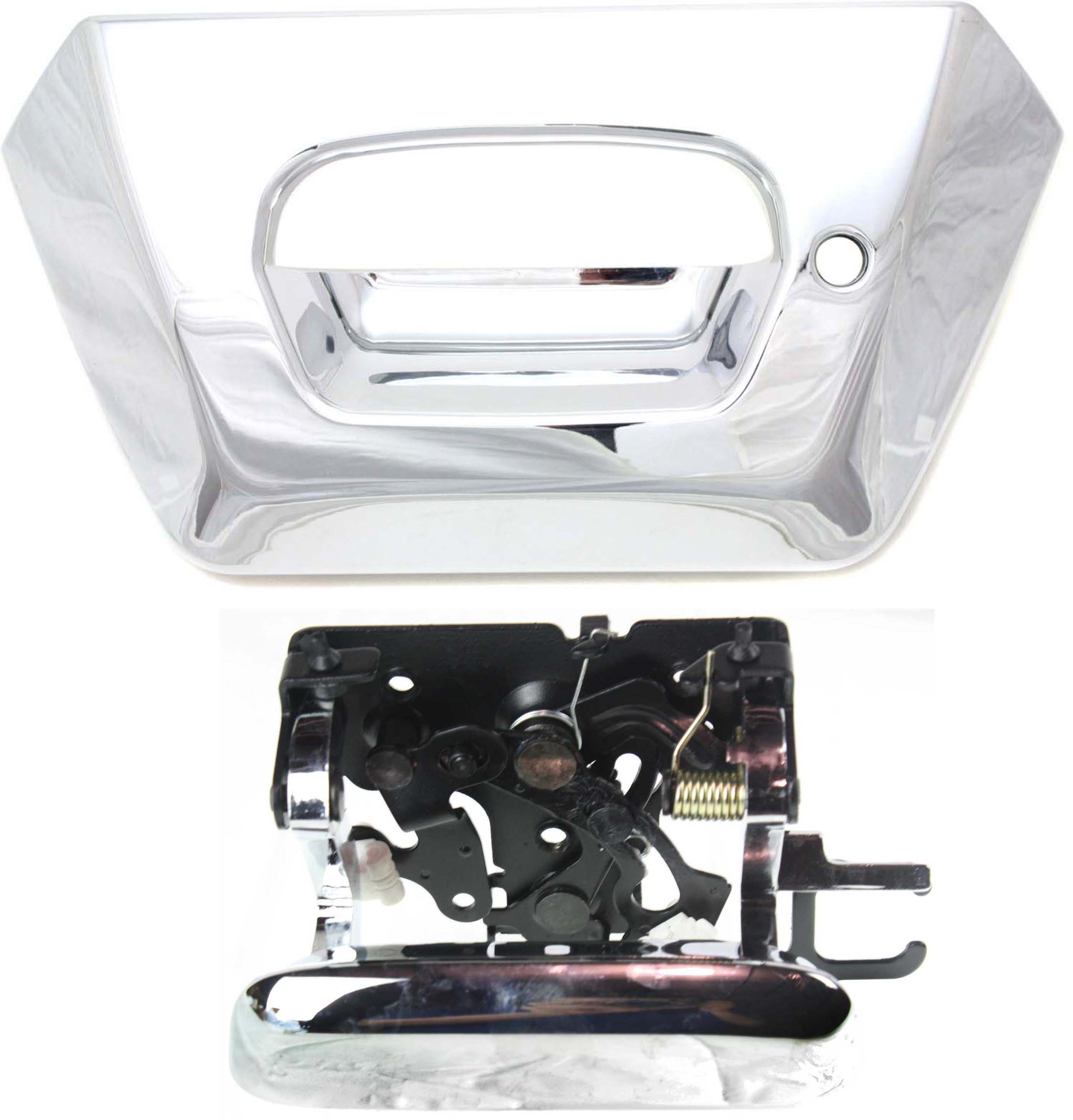 Replacement 2004 Chevrolet Avalanche 1500 - Tailgate Handle - Chrome, with Tailgate Handle Bezel - Exterior SET-C580718-2
