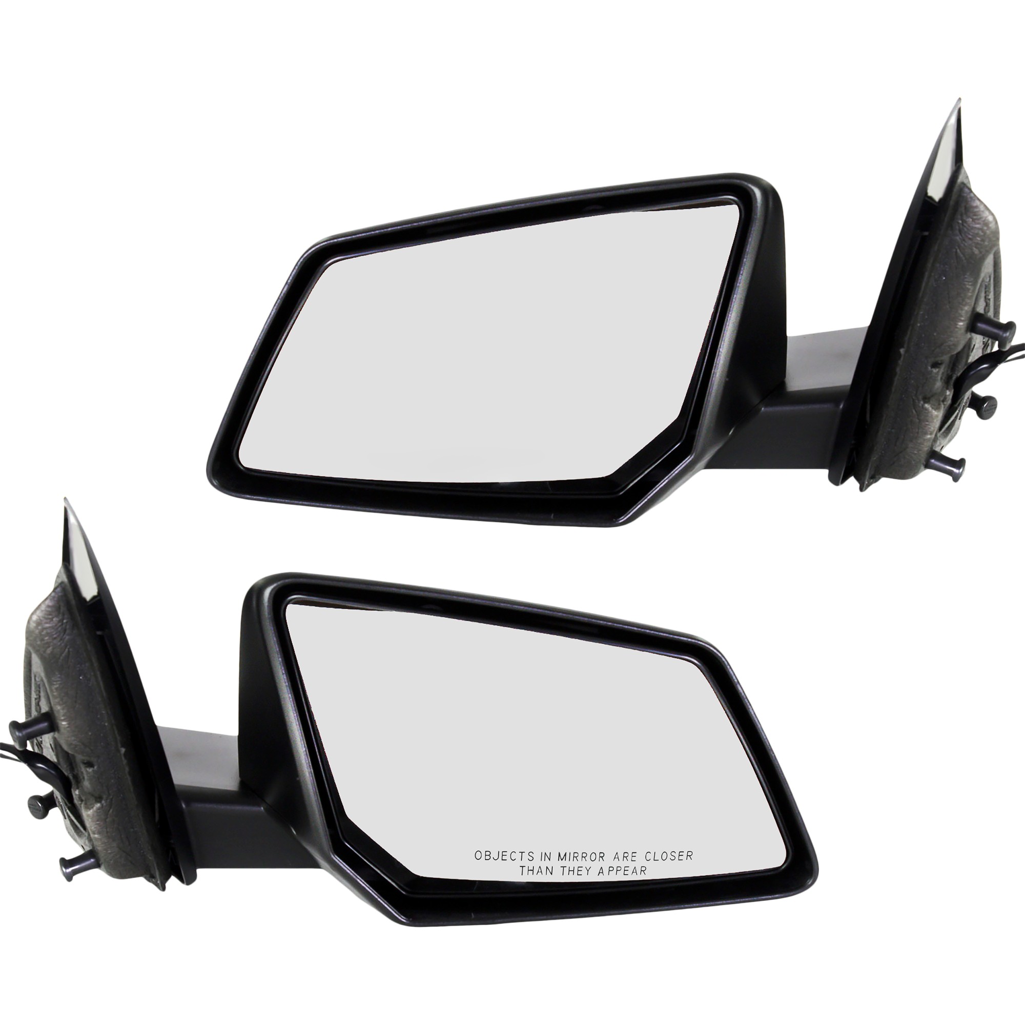 Kool Vue® 2011 Chevrolet Traverse - Driver and Passenger Side Mirror, Power Adjust, Non-Heated, Textured Black, Manual Folding, No Signal Light, No Blind Spot Feature, No Memory, No Puddle Light, No Auto-Dimming SET-CV95ER