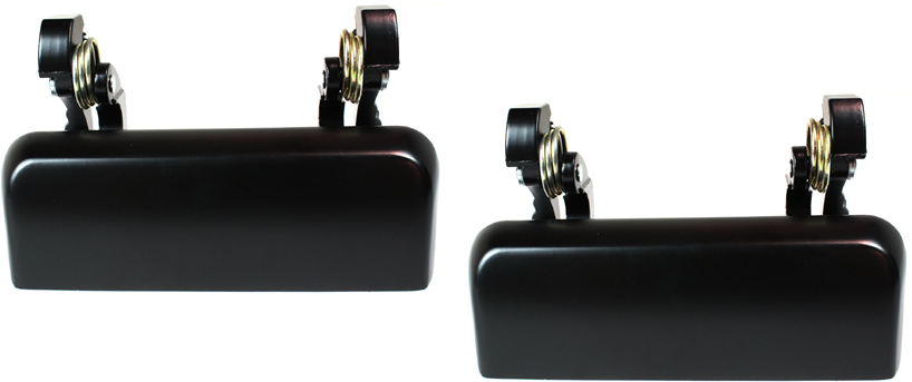 Replacement Exterior Door Handle Smooth Black, Front, Driver & Passenger Side, 1-year unlimited-mileage warranty SET-F462133