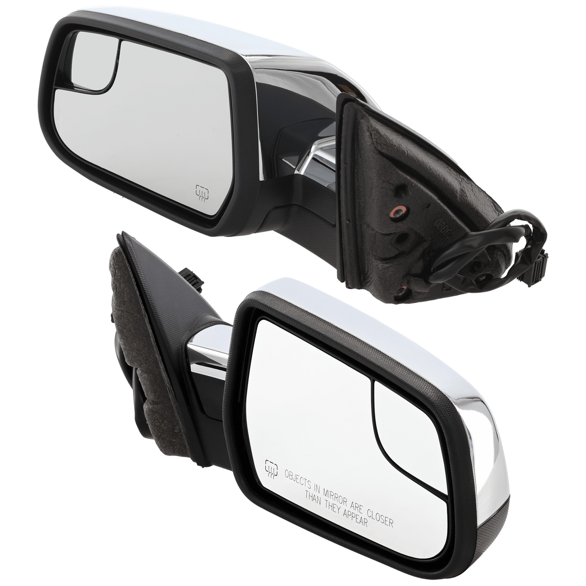 JC Whitney Driver and Passenger Side Mirror, Power Adjust, Heated