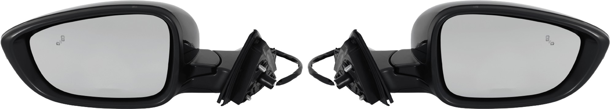 JC Whitney® 2022 Honda Accord Sport 4 Cyl 2.0L - Driver and Passenger Side Mirror, Power Adjust, Heated, Paintable, Manual Folding, No Signal Light, With Blind Spot Detection in Glass, No Memory, No Puddle Light, No Auto-Dimming SET-JHO109ER-S