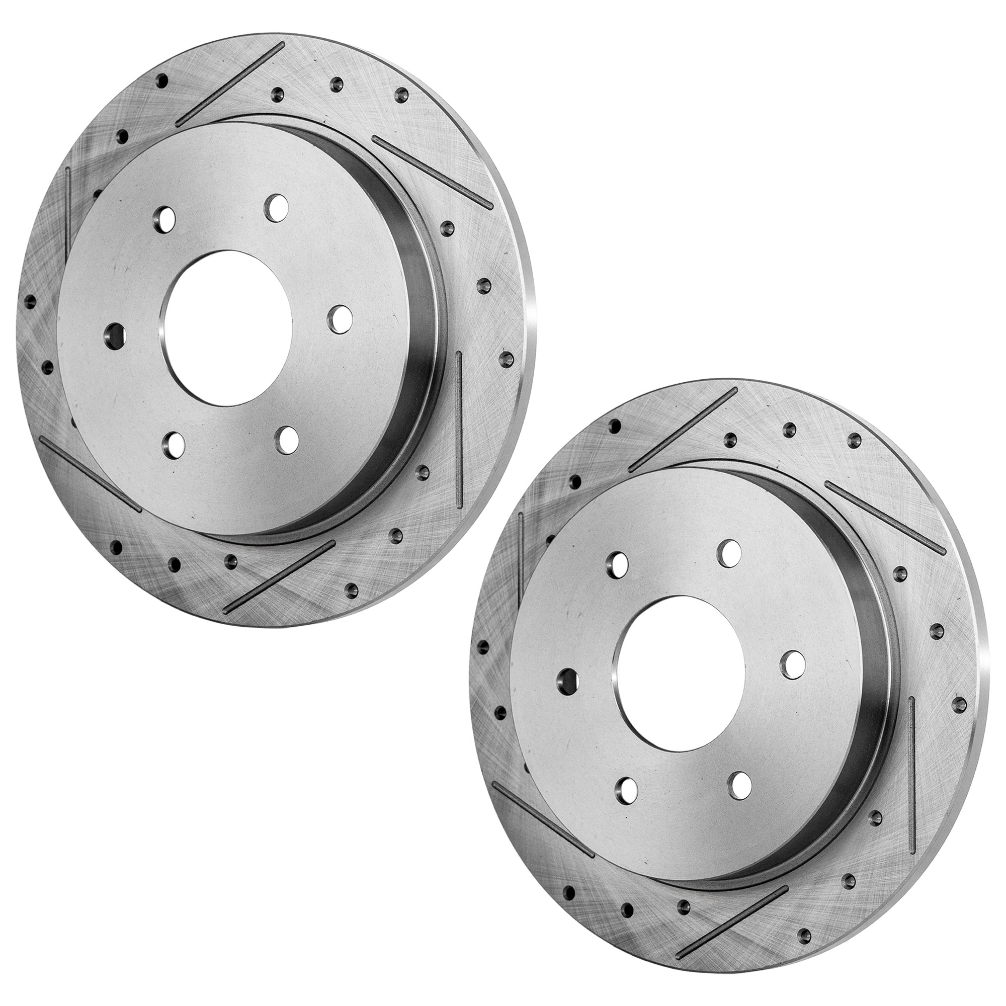 JC Whitney® Rear Brake Disc, Cross-drilled and Slotted