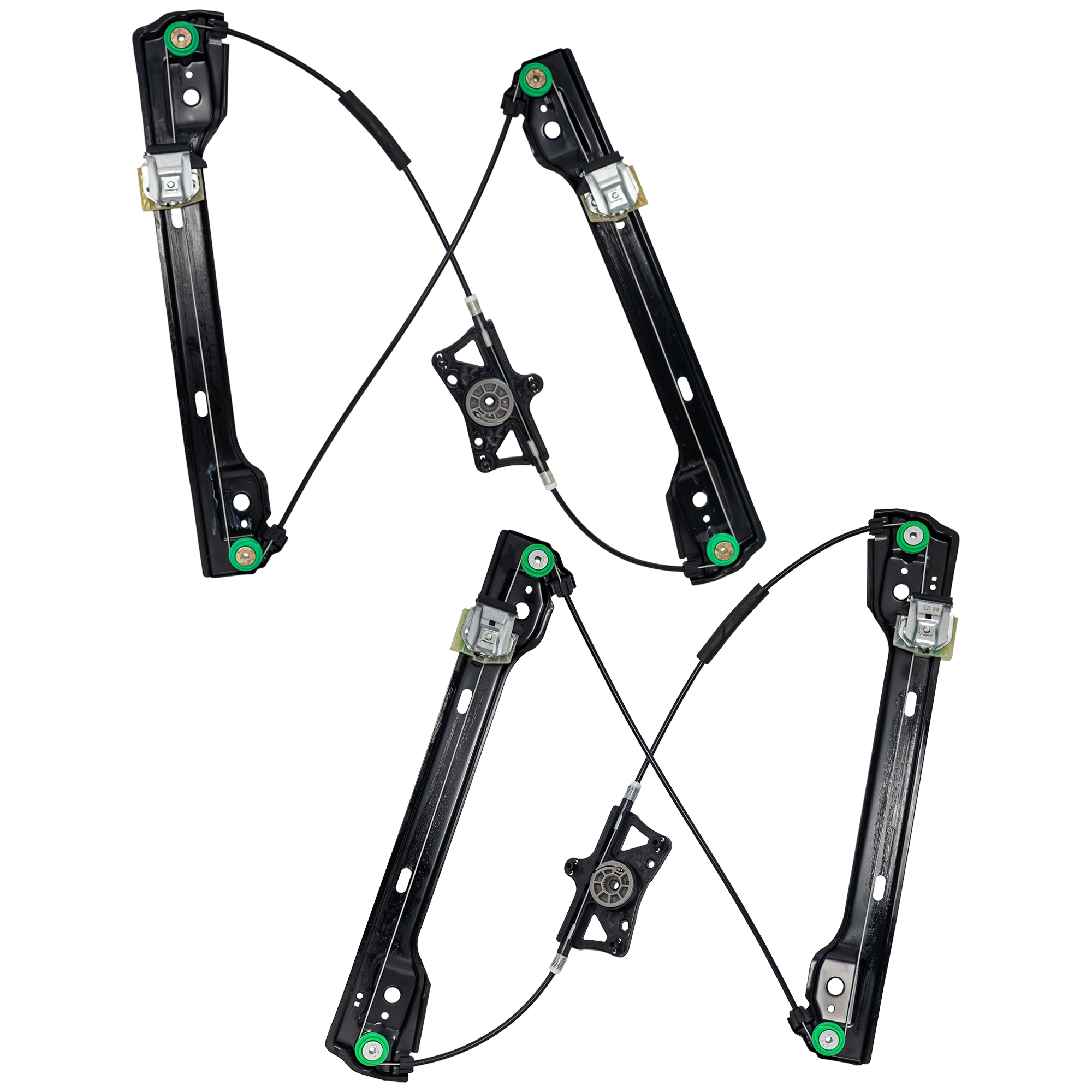 JC Whitney Window Regulator Power, Front, Driver & Passenger Side, 1-year unlimited-mileage warranty SET-JRM46290121