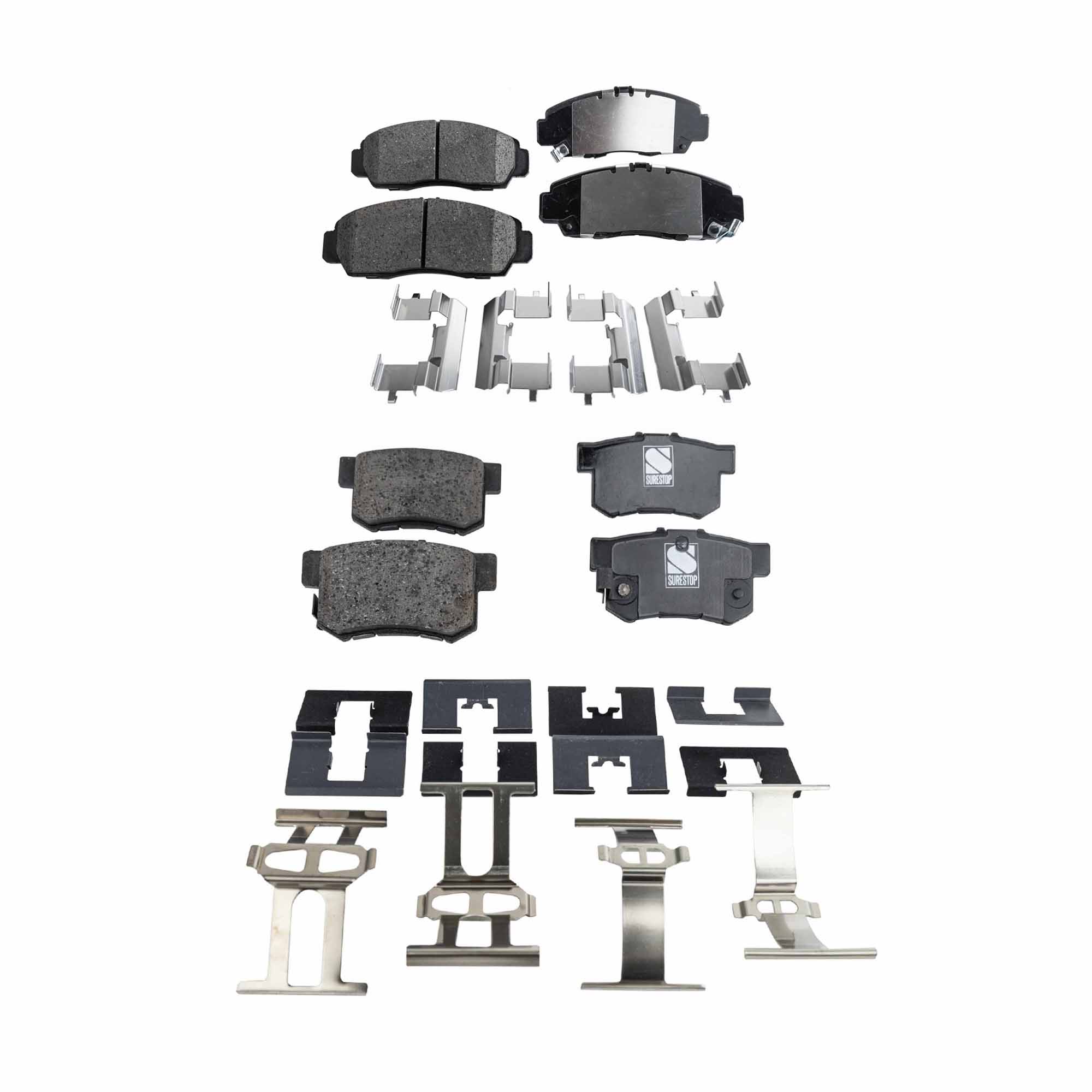 JC Whitney Brake Pad Set, Front & Rear, 3-year or 36,000-mile limited warranty SET-JSSCP787-4-C